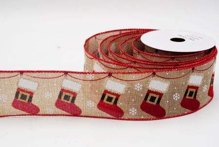 Christmas stocking Wired Ribbon